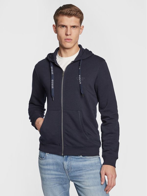 Guess Guess Суитшърт Brooks M3RQ48 KBK32 Тъмносин Slim Fit