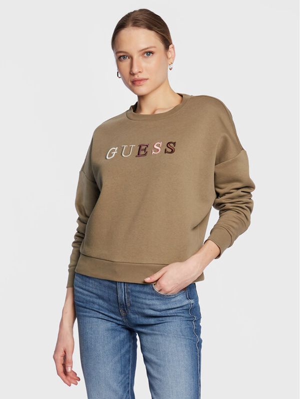 Guess Guess Суитшърт Clara W3RQ05 K9Z22 Бежов Relaxed Fit