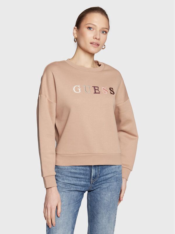 Guess Guess Суитшърт Clara W3RQ05 K9Z22 Кафяв Regular Fit