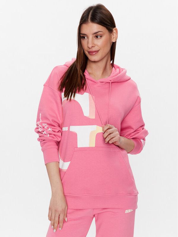 Guess Guess Суитшърт Dalya V3GQ08 KAIJ1 Розов Regular Fit