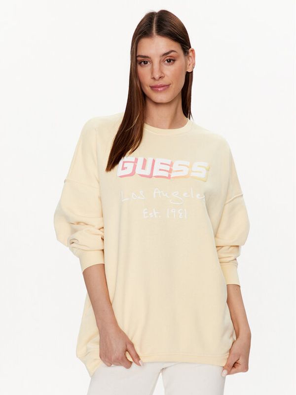 Guess Guess Суитшърт Dalya V3GQ09 KAIJ1 Жълт Regular Fit