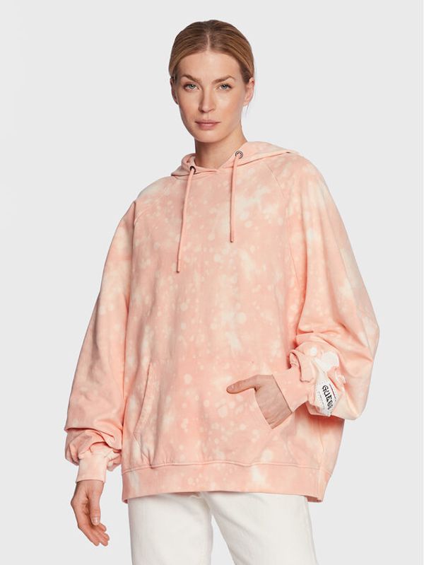 Guess Guess Суитшърт Home Sweet Home W3RQ22 K9R31 Оранжев Relaxed Fit