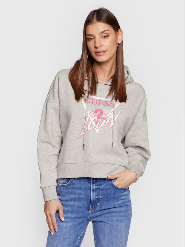Guess Guess Суитшърт Icon W3RQ03 KB683 Сив Regular Fit