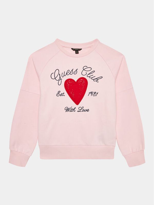 Guess Guess Суитшърт J3YQ08 KA6R4 Розов Regular Fit