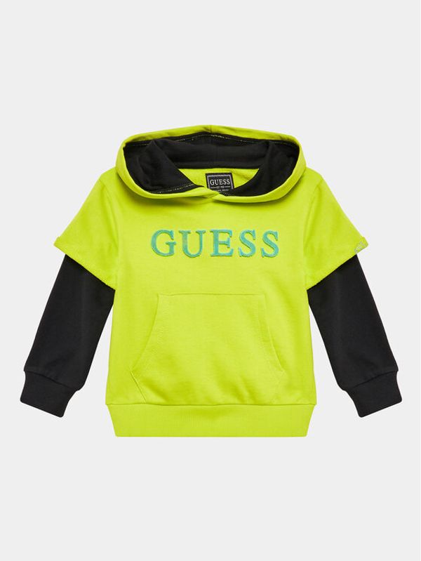 Guess Guess Суитшърт L3YQ00 KA6R3 Зелен Regular Fit