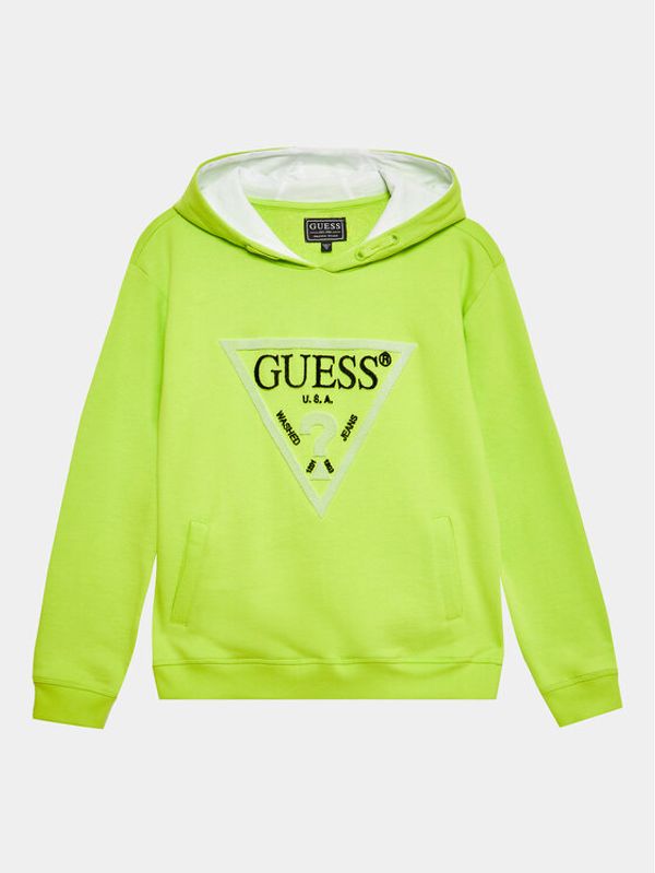 Guess Guess Суитшърт L3YQ04 KAD73 Зелен Regular Fit