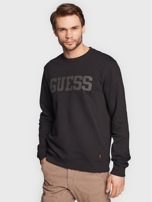 Guess Guess Суитшърт M3RQ08 KBK32 Черен Slim Fit