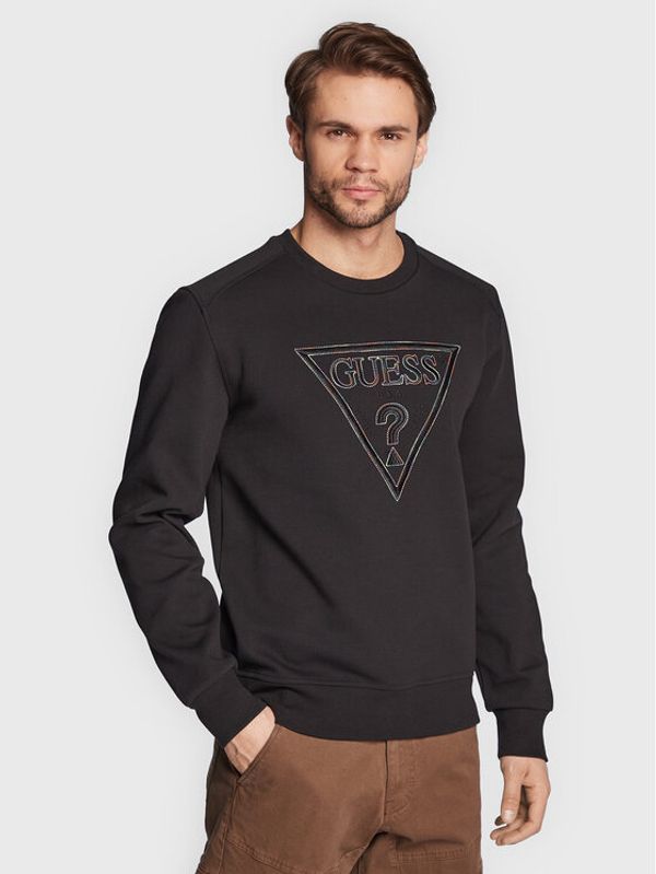 Guess Guess Суитшърт M3RQ11 KBDE2 Черен Slim Fit