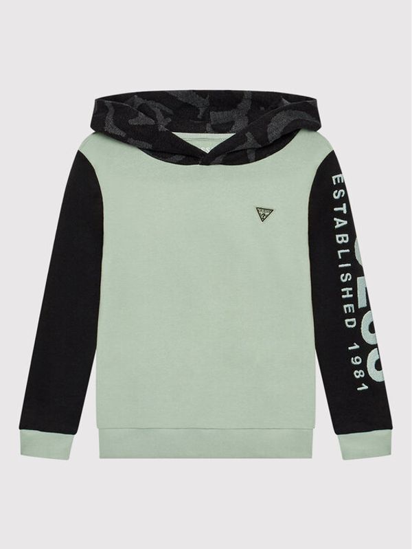Guess Guess Суитшърт N2YQ04 KA6R0 Зелен Regular Fit
