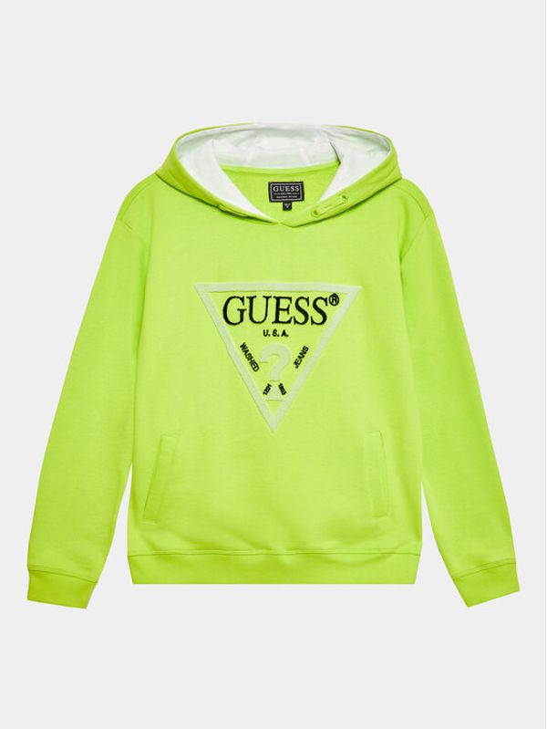 Guess Guess Суитшърт N3YQ04 KAD73 Зелен Regular Fit