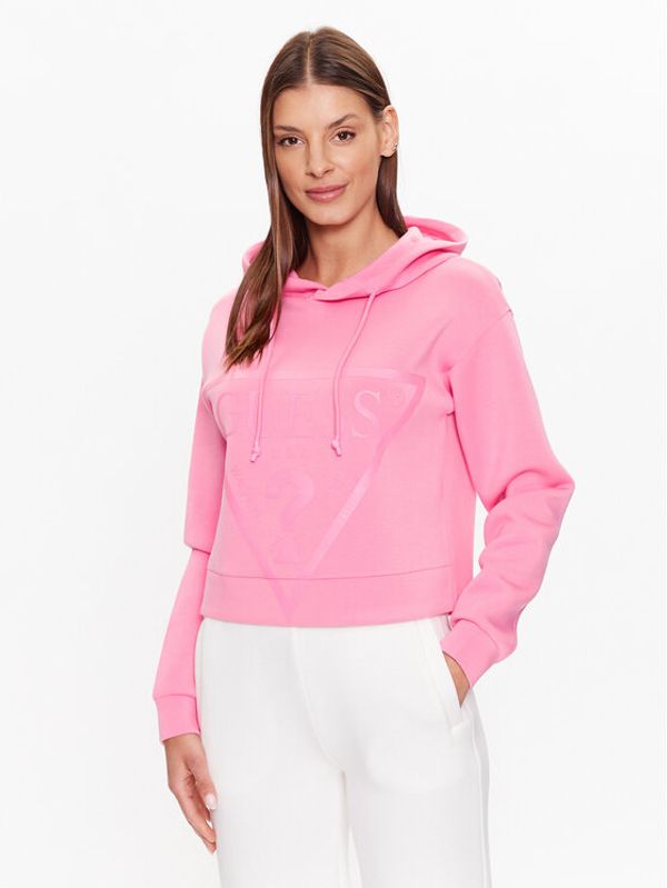 Guess Guess Суитшърт New Alisa V2YQ08 K7UW2 Розов Regular Fit