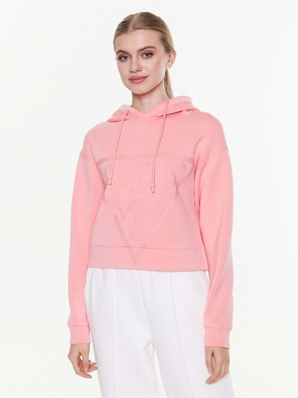 Guess Guess Суитшърт New Alisa V2YQ08 K7UW2 Розов Regular Fit