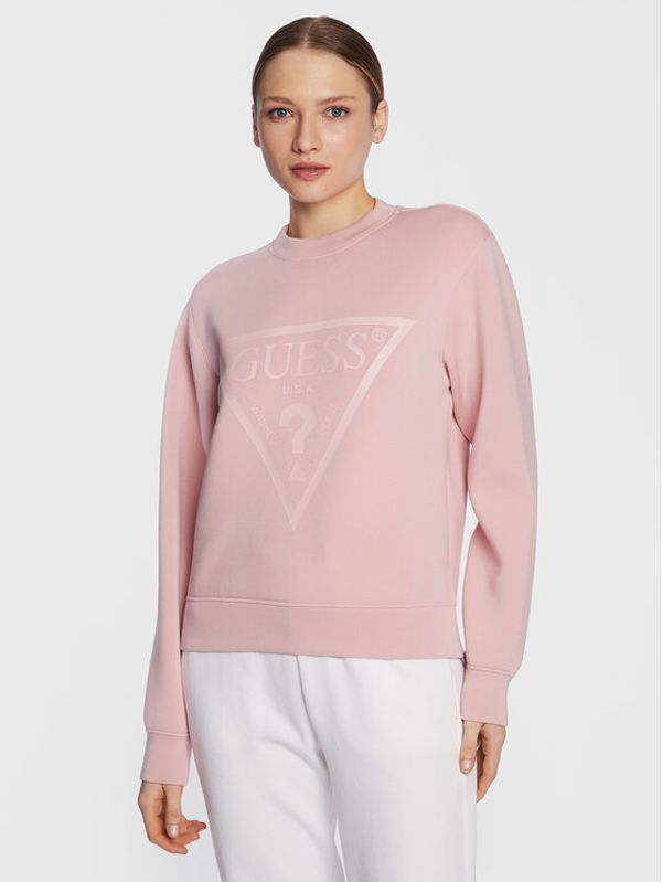 Guess Guess Суитшърт New Elly V3RQ19 K7UW2 Розов Regular Fit