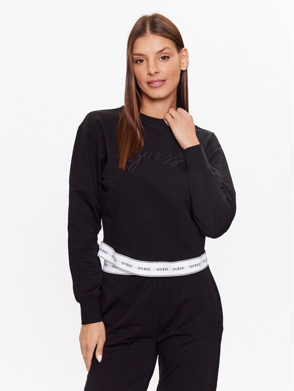 Guess Guess Суитшърт O3YQ01KBS91 Черен Regular Fit
