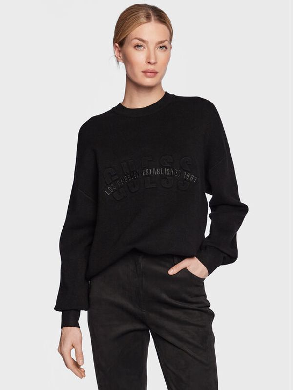 Guess Guess Суитшърт Odette W3RR50 Z26I0 Черен Regular Fit