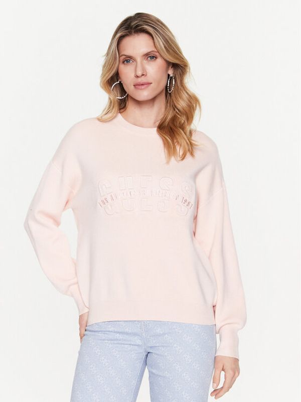 Guess Guess Суитшърт Odette W3RR50 Z26I0 Розов Regular Fit