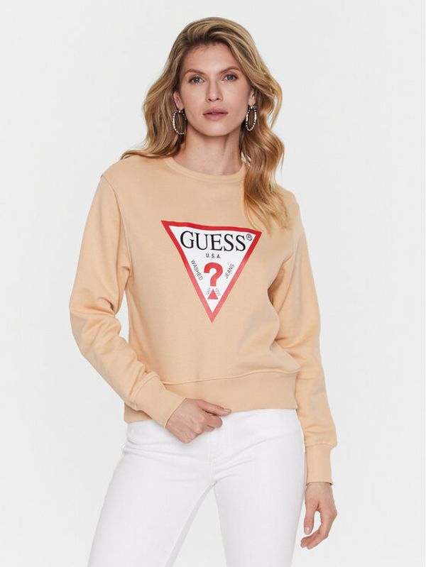 Guess Guess Суитшърт Original W2YQ16 KBA10 Бежов Regular Fit