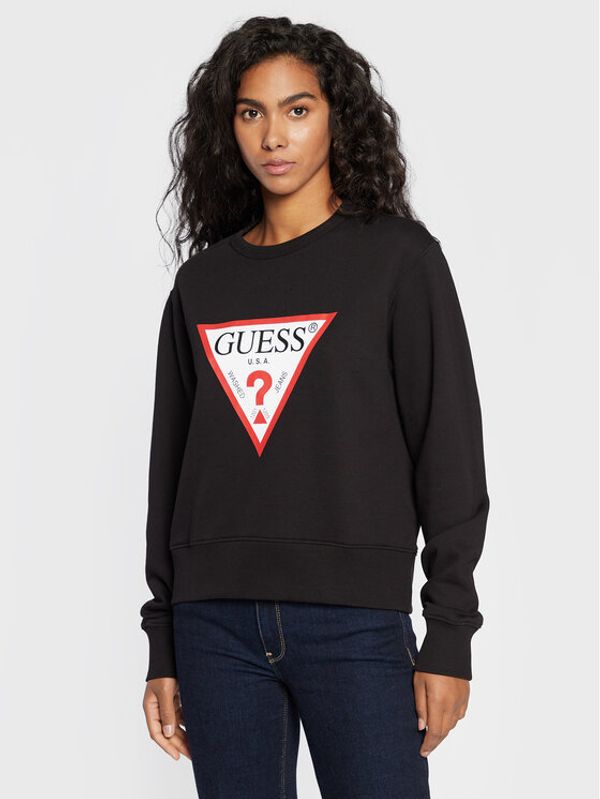 Guess Guess Суитшърт Original W2YQ16 KBA10 Черен Regular Fit
