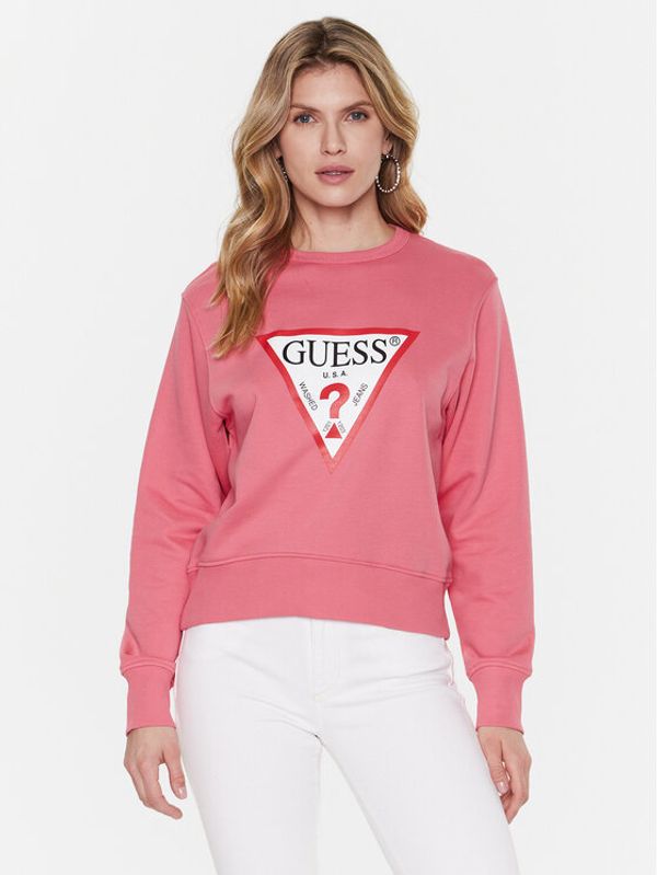 Guess Guess Суитшърт Original W2YQ16 KBA10 Розов Regular Fit