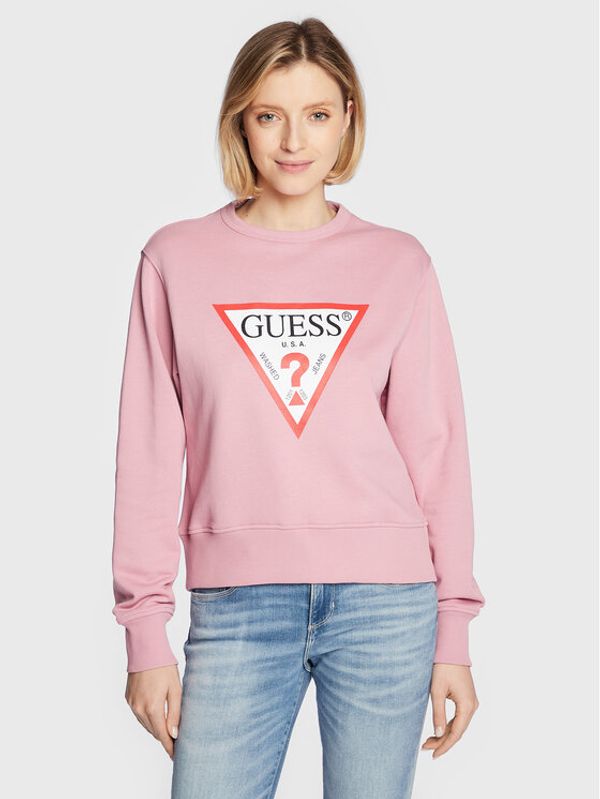 Guess Guess Суитшърт Original W2YQ16 KBA10 Розов Regular Fit