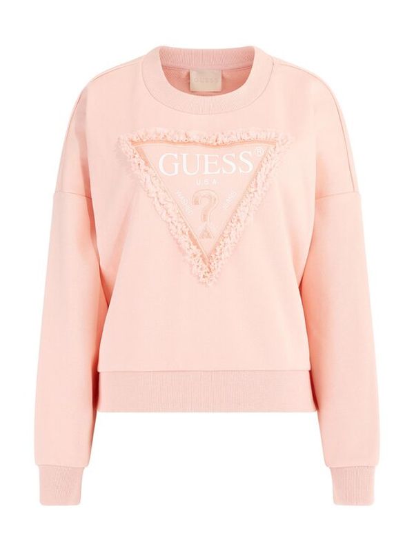 Guess Guess Суитшърт Petal Triangle W3GQ18 KBKM0 Розов Relaxed Fit