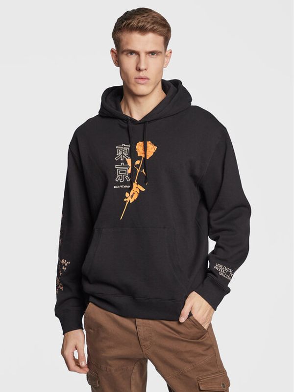Guess Guess Суитшърт Roy M3GQ31 K9YH1 Черен Regular Fit