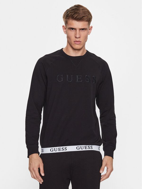 Guess Guess Суитшърт U3YQ01 KBS91 Черен Regular Fit
