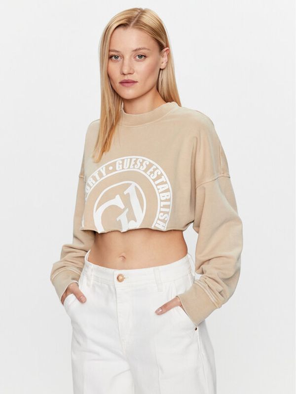 Guess Guess Суитшърт V3YQ13 K68I0 Бежов Regular Fit