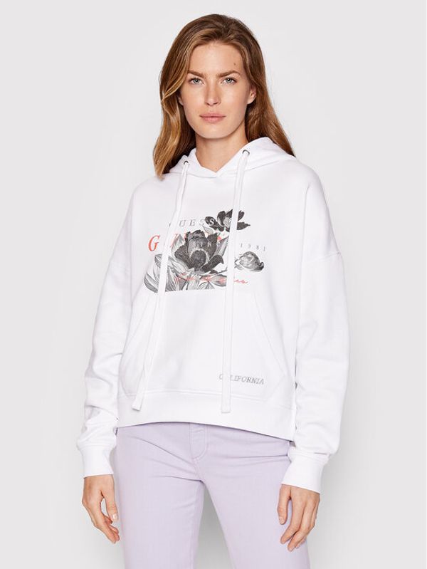 Guess Guess Суитшърт W2YQ03 K68I1 Бял Relaxed Fit