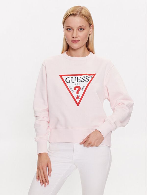 Guess Guess Суитшърт W2YQ16 KBA10 Розов Regular Fit