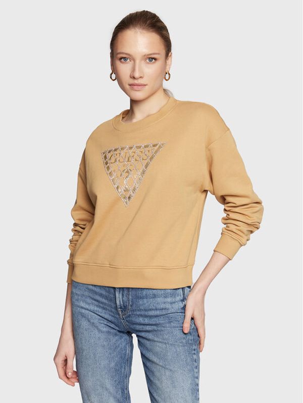 Guess Guess Суитшърт W3RQ01 K4BD0 Бежов Regular Fit