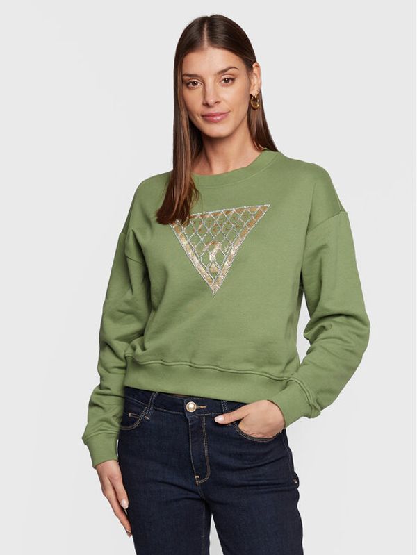 Guess Guess Суитшърт W3RQ01 K4BD0 Зелен Regular Fit