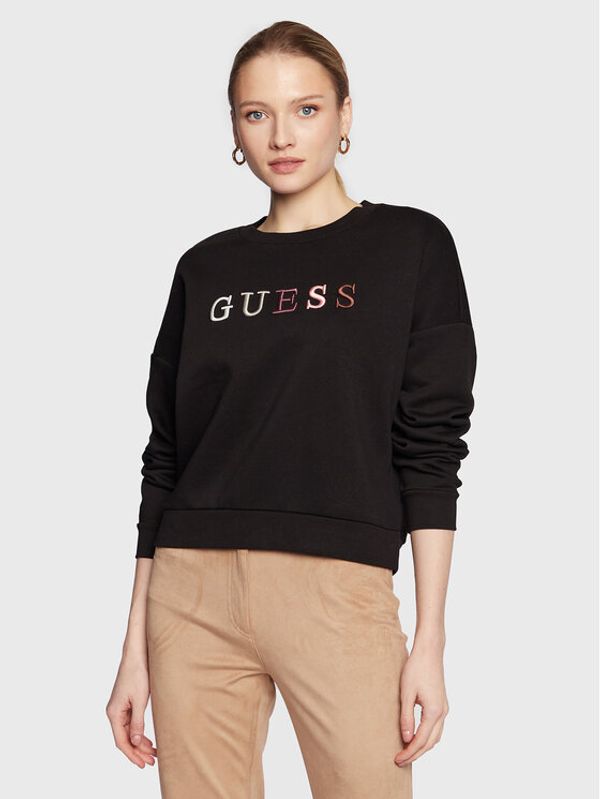 Guess Guess Суитшърт W3RQ05 K9Z22 Черен Regular Fit