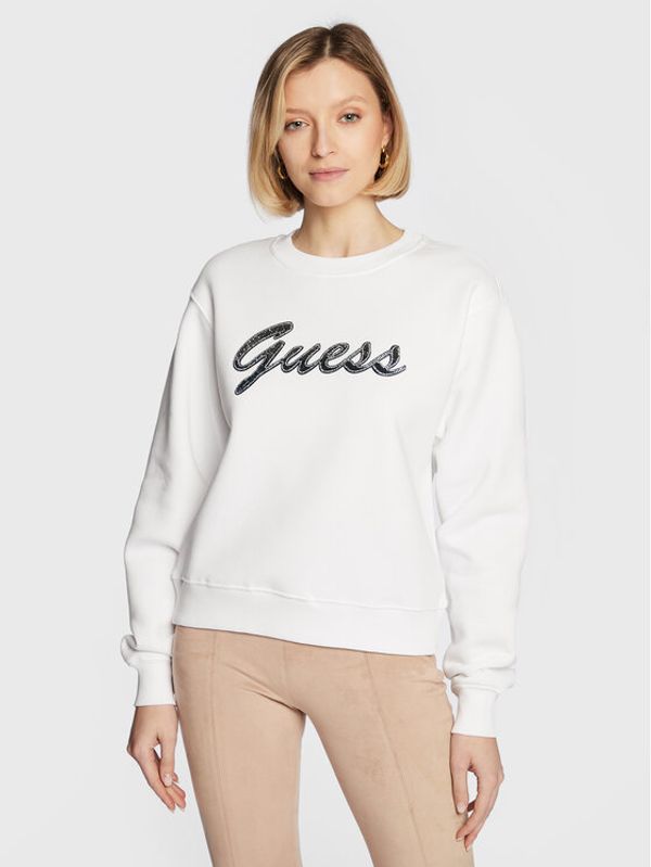 Guess Guess Суитшърт W3RQ10 K9Z21 Бял Regular Fit
