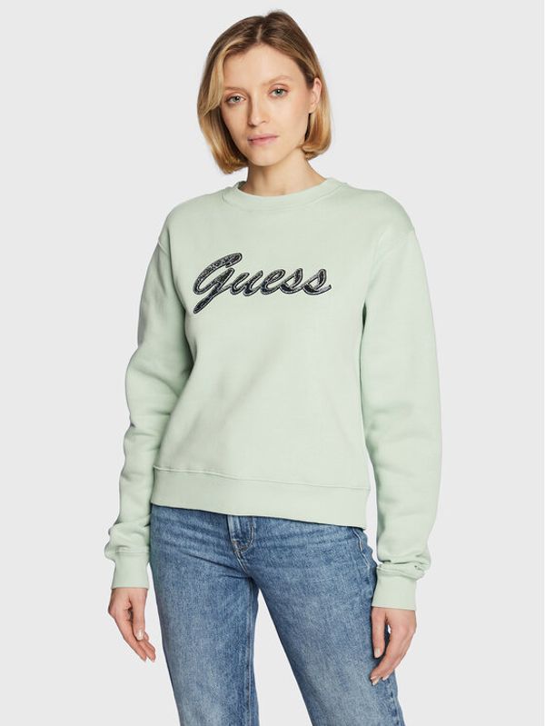 Guess Guess Суитшърт W3RQ10 K9Z21 Зелен Regular Fit