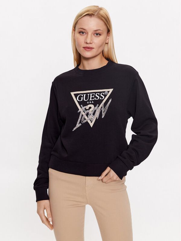 Guess Guess Суитшърт W3YQ01 KB683 Черен Regular Fit