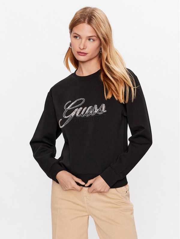 Guess Guess Суитшърт W3YQ03 KB932 Черен Regular Fit