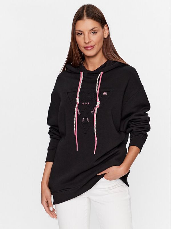 Guess Guess Суитшърт W3YQ09 K9Z21 Черен Regular Fit