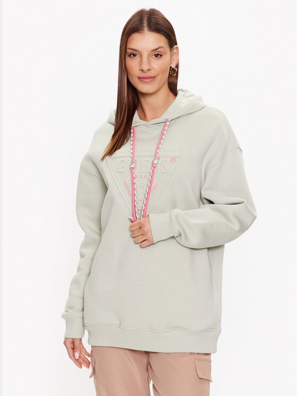 Guess Guess Суитшърт W3YQ09 K9Z21 Зелен Regular Fit