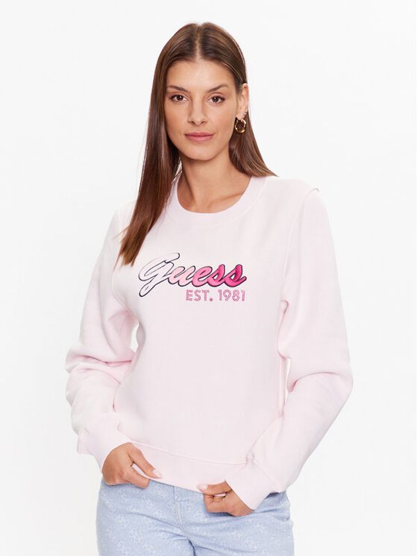 Guess Guess Суитшърт W3YQ11 K9Z21 Бежов Regular Fit