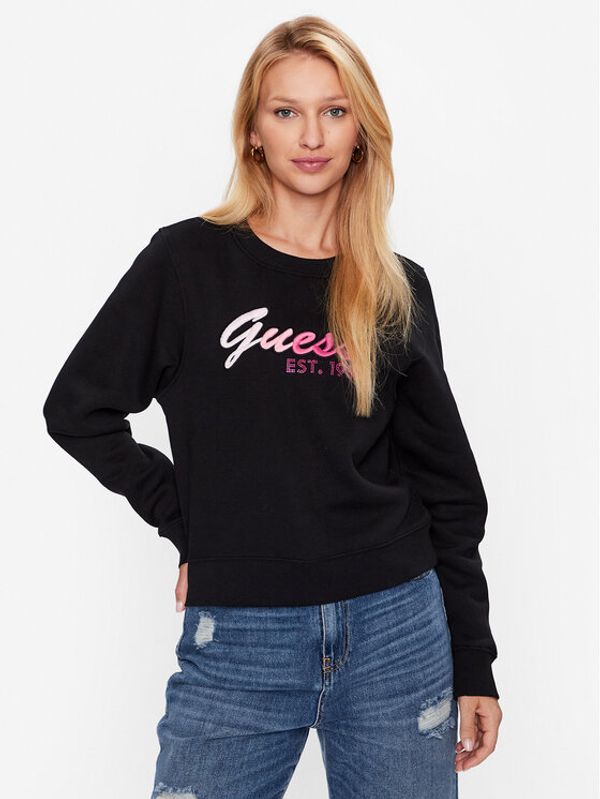Guess Guess Суитшърт W3YQ11 K9Z21 Черен Regular Fit