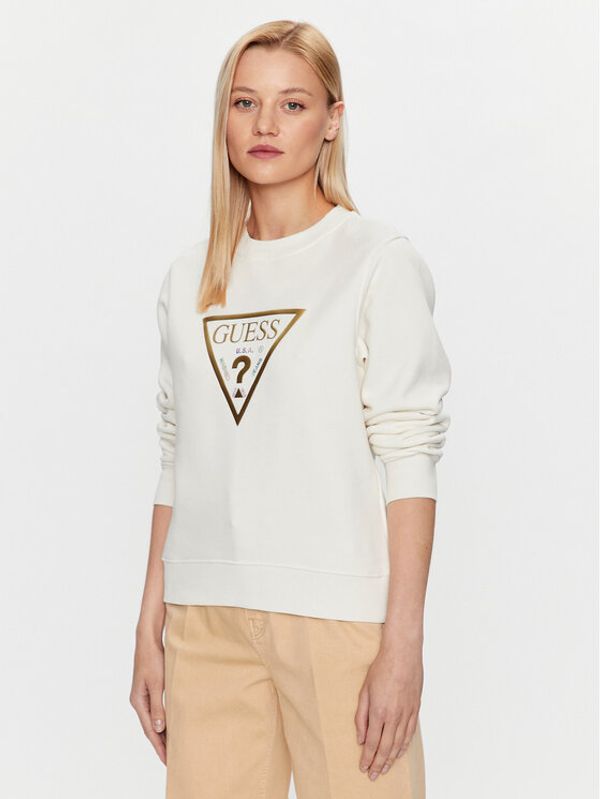 Guess Guess Суитшърт W3YQ12 K9Z21 Екрю Regular Fit