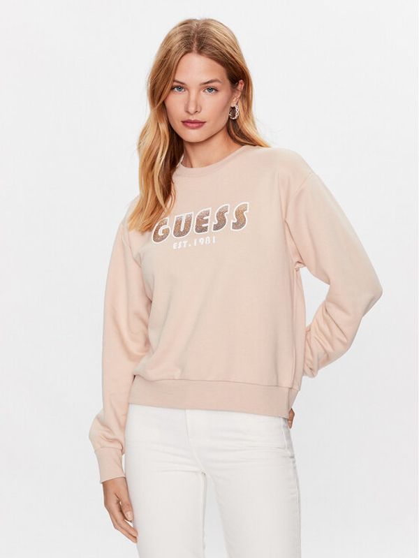 Guess Guess Суитшърт W3YQ13 K8802 Бежов Relaxed Fit