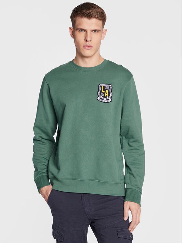 Guess Guess Суитшърт Yustin M3RQ09 KBLB0 Зелен Regular Fit