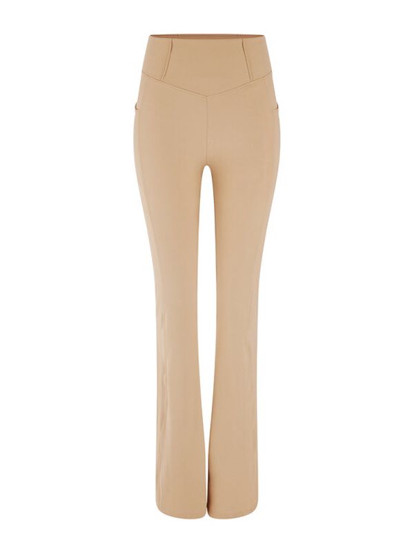 Guess Guess Текстилни панталони Brigit V3GB03 MC04Z Бежов Slim Fit