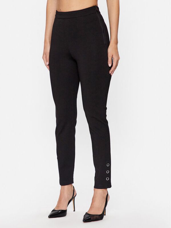 Guess Guess Текстилни панталони Claudia W3YB04 KBJP2 Черен Slim Fit
