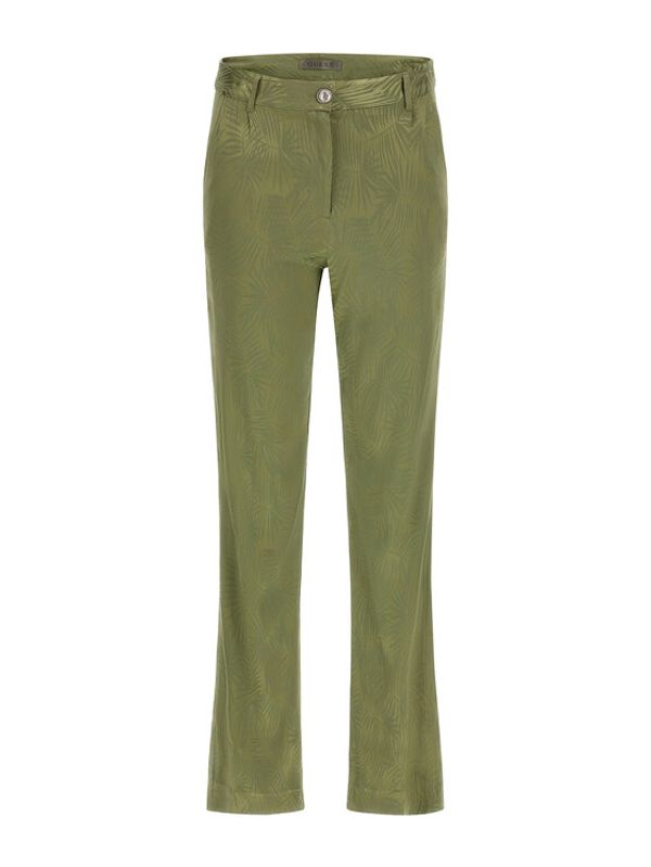 Guess Guess Текстилни панталони Holly W3GB20 WEJZ0 Зелен Regular Fit