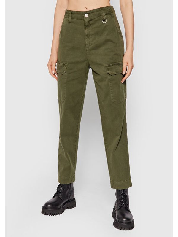 Guess Guess Текстилни панталони Hope W1YB0C W5DXS Зелен Regular Fit