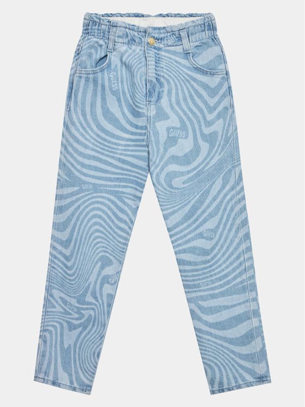Guess Guess Текстилни панталони J3YA09 D4WF0 Син Relaxed Fit