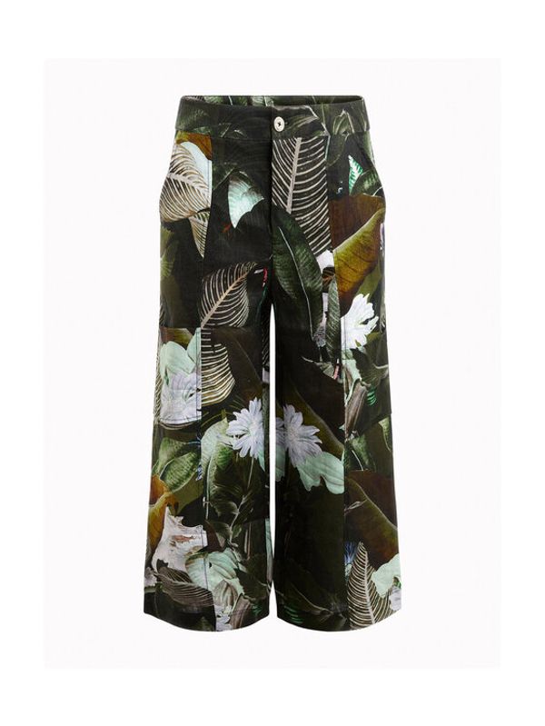 Guess Guess Текстилни панталони Kipton W3GB38 WCWA0 Зелен Relaxed Fit